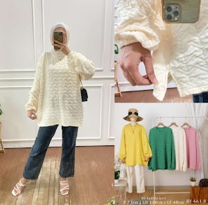 3D BUBBLE KNIT / ATASAN WANITA TERBARU